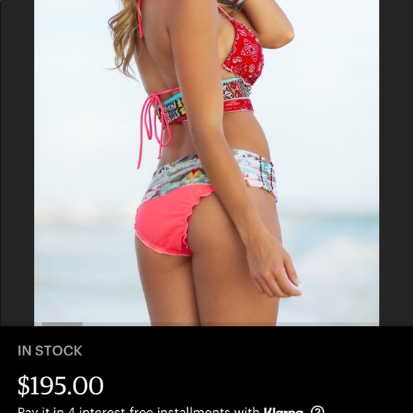 SOLD—FLORIDITA NEVER WORN HAND MADE BIKINI 8-10 - Picture 4 of 12